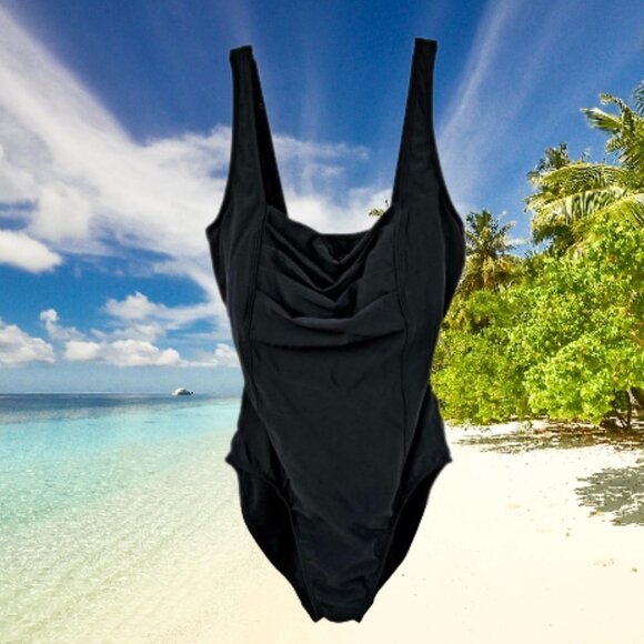 Shape FX Slimming One Piece Black Swimsuit - Size 14 - Picture 1 of 7